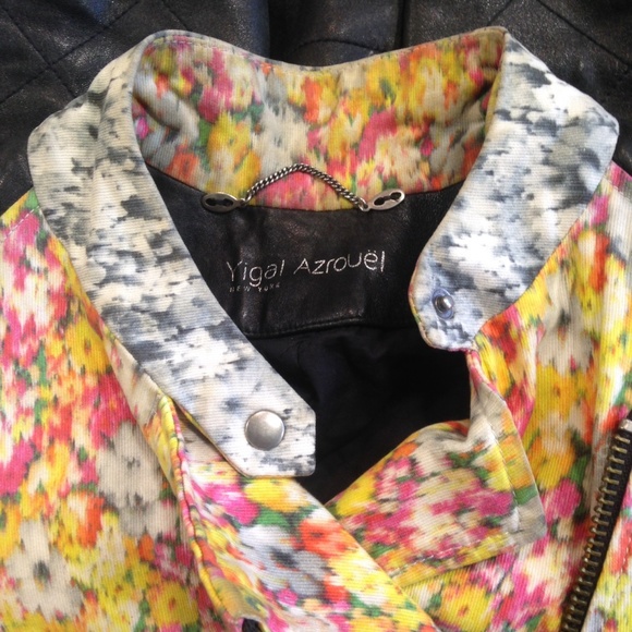 SOLD Yigal Azrouel Floral Biker Moto Jacket - Picture 5 of 8